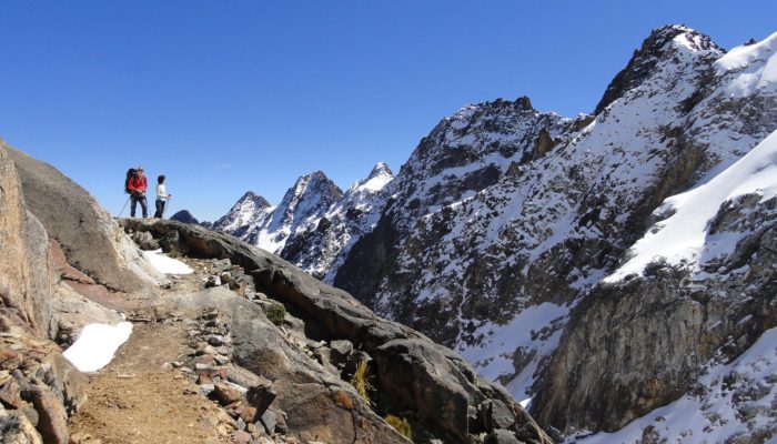 Trekking in the Quimsa Cruz