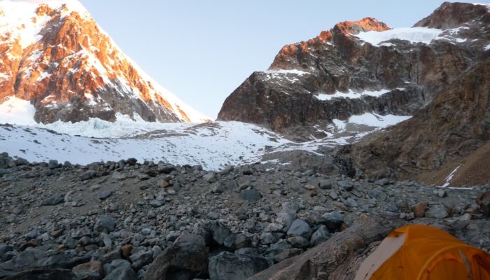 ILLAMPU BASE CAMP  - ILLAMPU HIGH CAMP (5090 meters/16,700 feet asl)