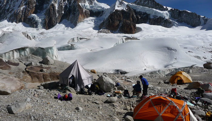 ILLAMPU NORTH PEAK HIGH CAMP (5230 M.A.S.L./17158 FEET)/ REST 